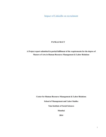 Impact of LinkedIn on recruitment